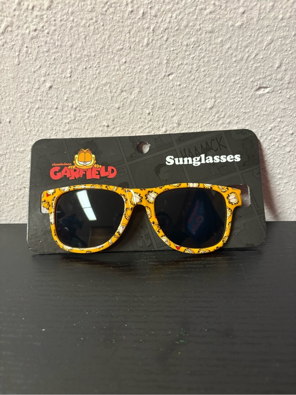 Garfield Orange Allover Print Sunglasses New on Card Nickelodeon